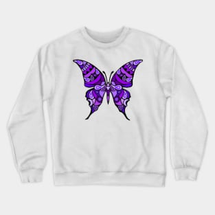 Awareness Ribbon Mandala Butterfly Crewneck Sweatshirt